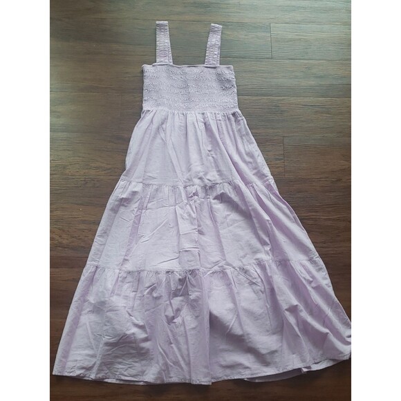 Seafolly Dresses & Skirts - Seafolly Light Lavender Smocked Maxi Dress Size Small Summer Sundress Vacation